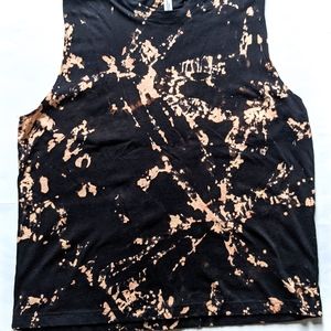 Mens Sleeveless Reverse Tie Dye Tank